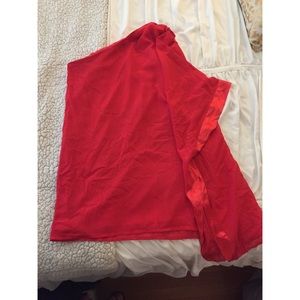 Venus one shoulder red mini dress